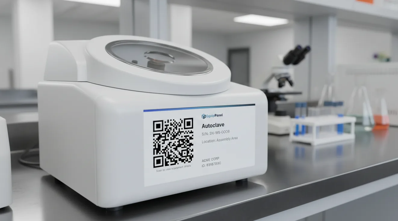 Image: QR label at the asset