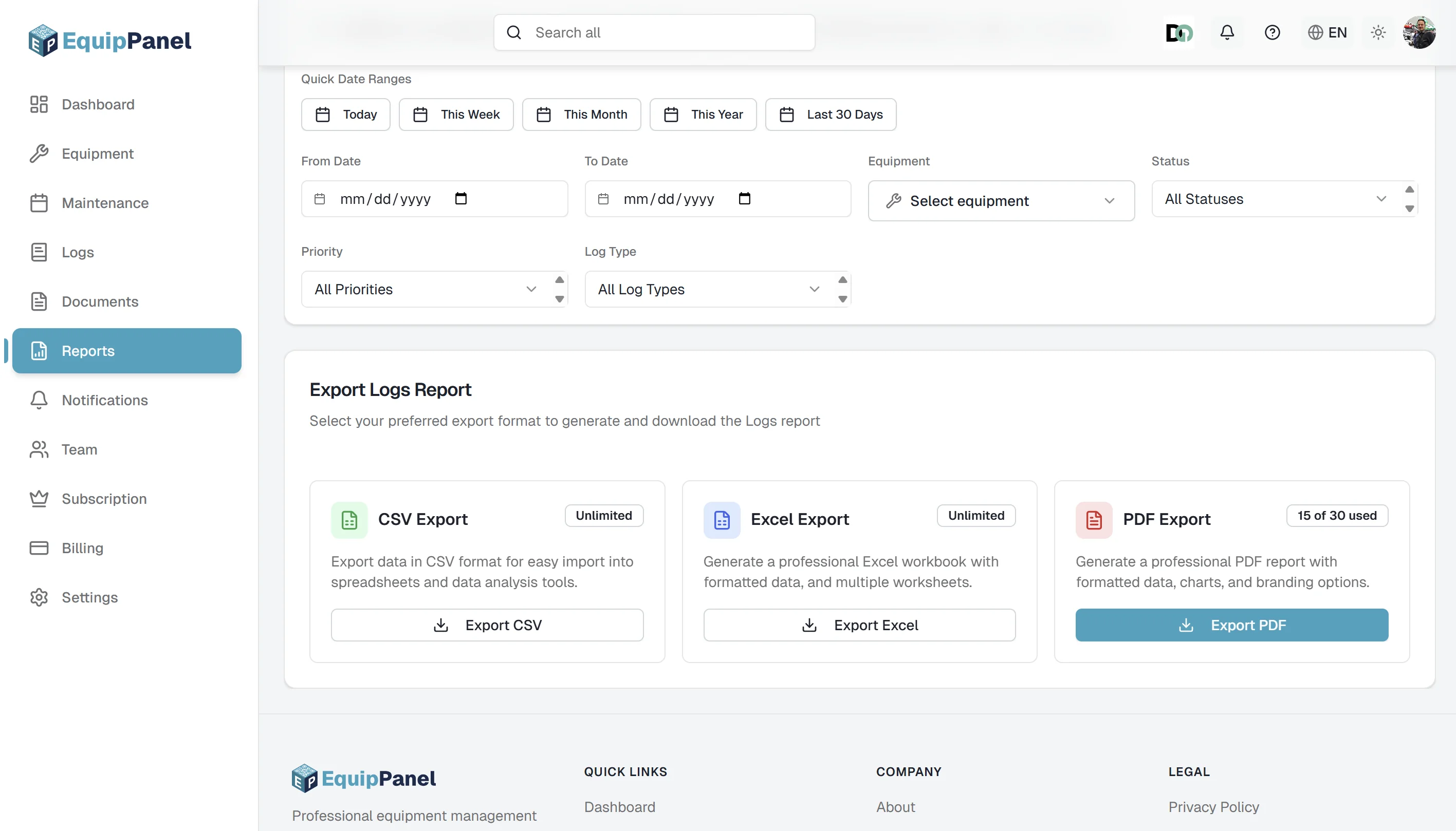 Image placeholder: Inspection service workflow